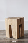 Carved Oak Side Table by Rose Uniacke at Dunlin