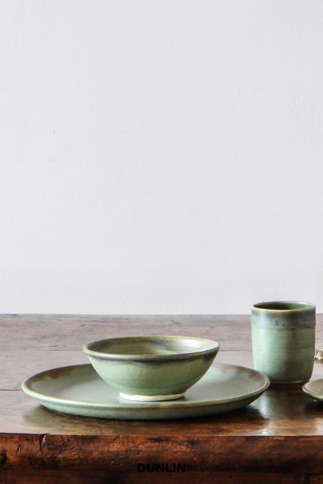 Large Plate in Moss Green by Rose Uniacke