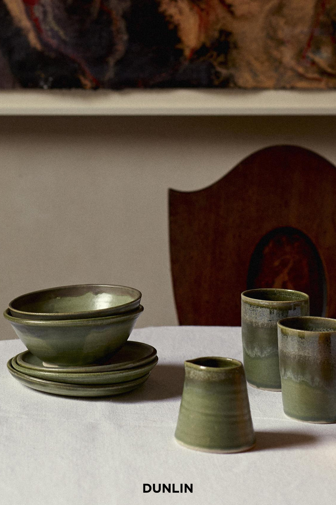 Milk Jug in Moss Green by Rose Uniacke at Dunlin