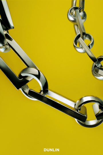 DUNLIN Rectangular Chain, Nickel Plated Brass