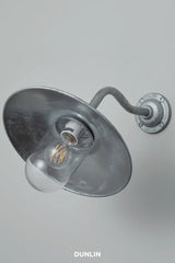 Canted Chelsea Outdoor Wall Light, Galvanised