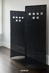Dunlin 3 Panel Rattan Hex Screen