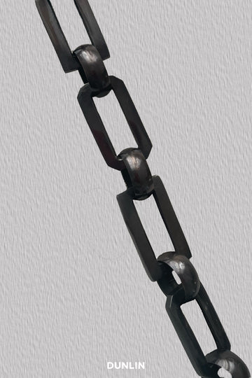 DUNLIN Rectangular Chain, Weathered Brass