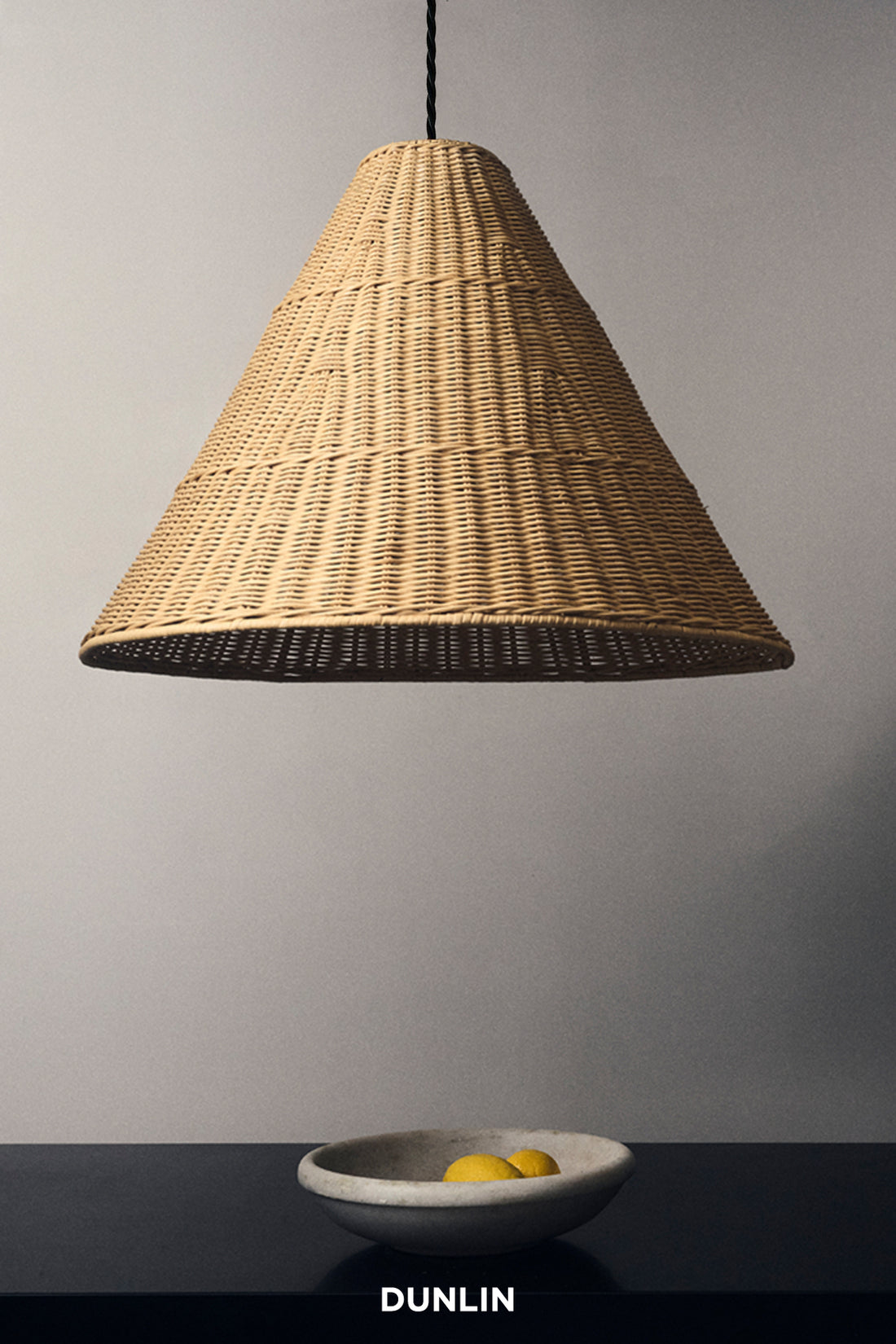 DUNLIN Dante Rattan Pendant Light, XL