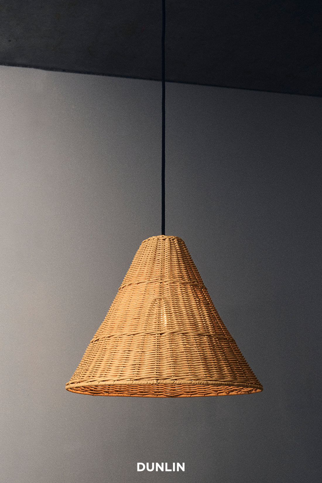 DUNLIN Dante Rattan Pendant Light, Large