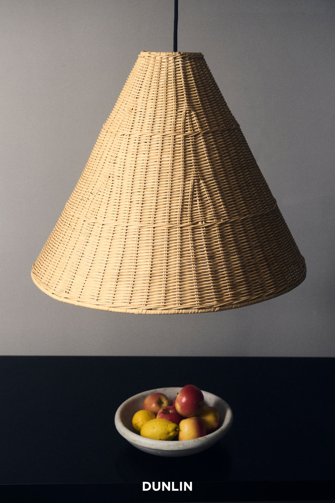 DUNLIN Dante Rattan Pendant Light, XL