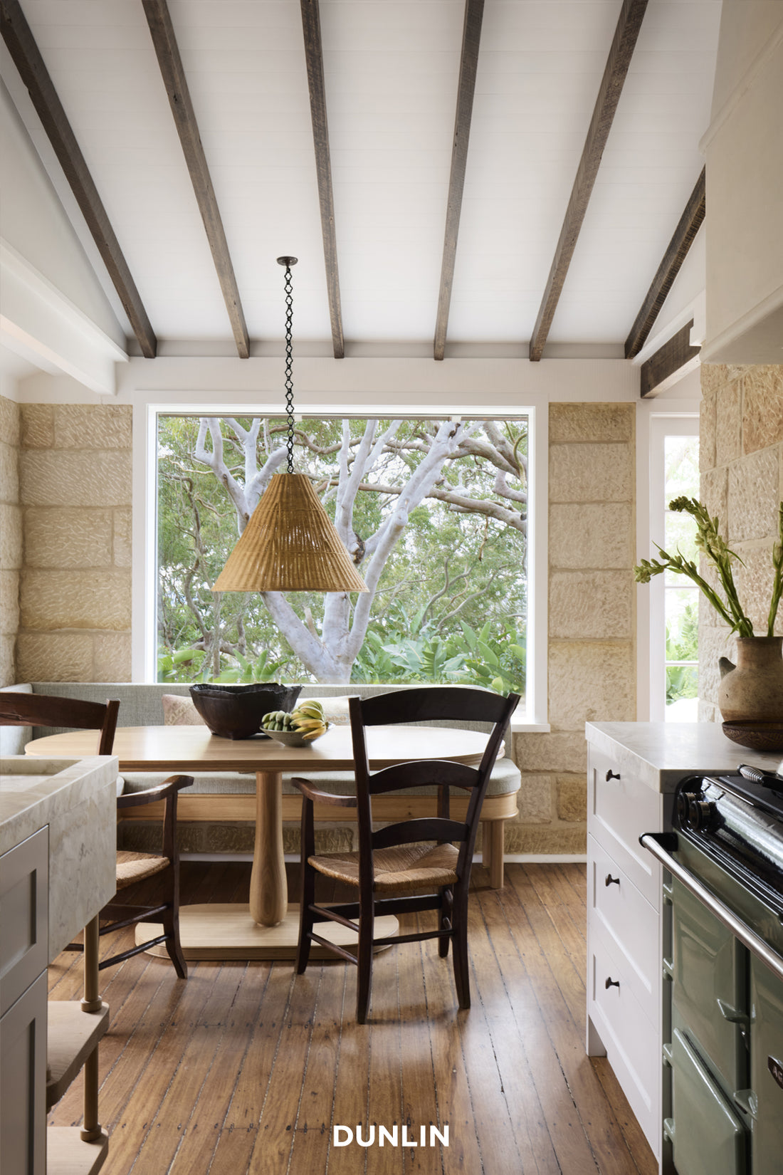 DUNLIN Dante Rattan Pendant Light, XL