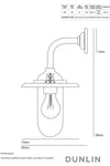 Chelsea Small Outdoor Wall Light, Weathered Brass