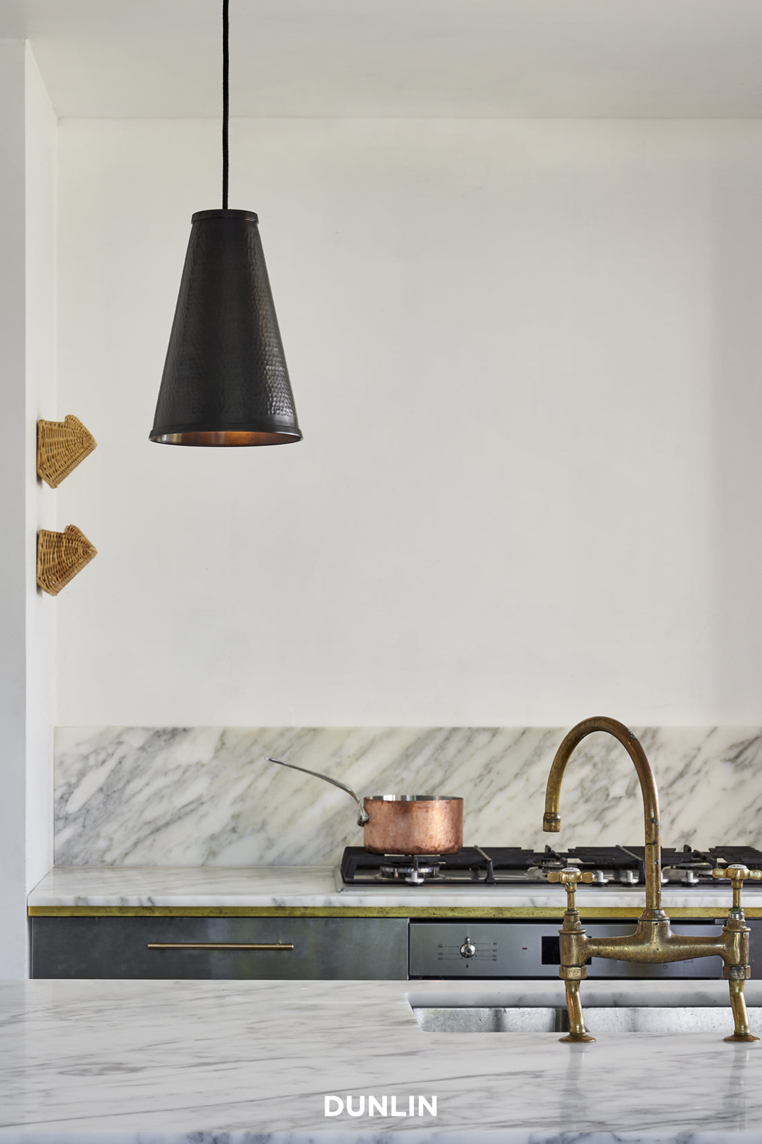 Dunlin Callot weathered Brass Pendant Light