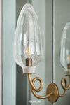 Loop Wall Light with Hand-Blown Almond Glass, by DUNLIN