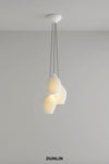 Fin Pendant Grouping of 3, Bone China