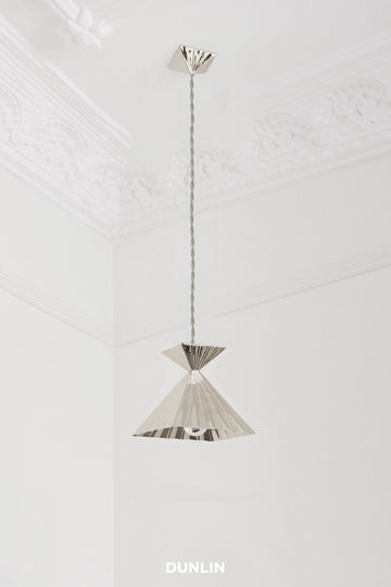 HK14 Pendant Light, Nickel Plated Brass