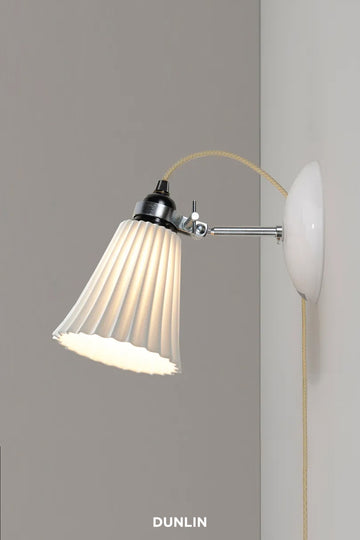Hector Pleat Wall Light Medium - Plug In, Without Switch