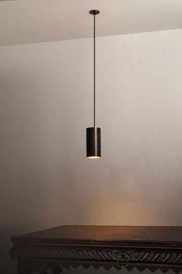 DUNLIN Mott St Pendant Light, Blackened Brass