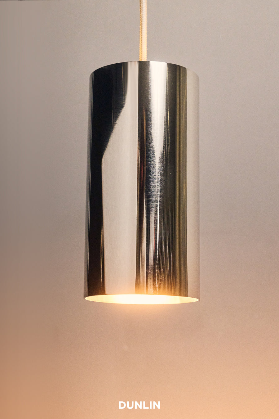 DUNLIN Mott St Pendant Light, Tarnished Raw Brass