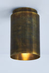 Ceiling Mount spot light in Raw Tarnished Brass by Dunlin Australia