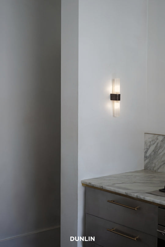 DUNLIN Palais Up-Down Wall Light, Weathered Brass