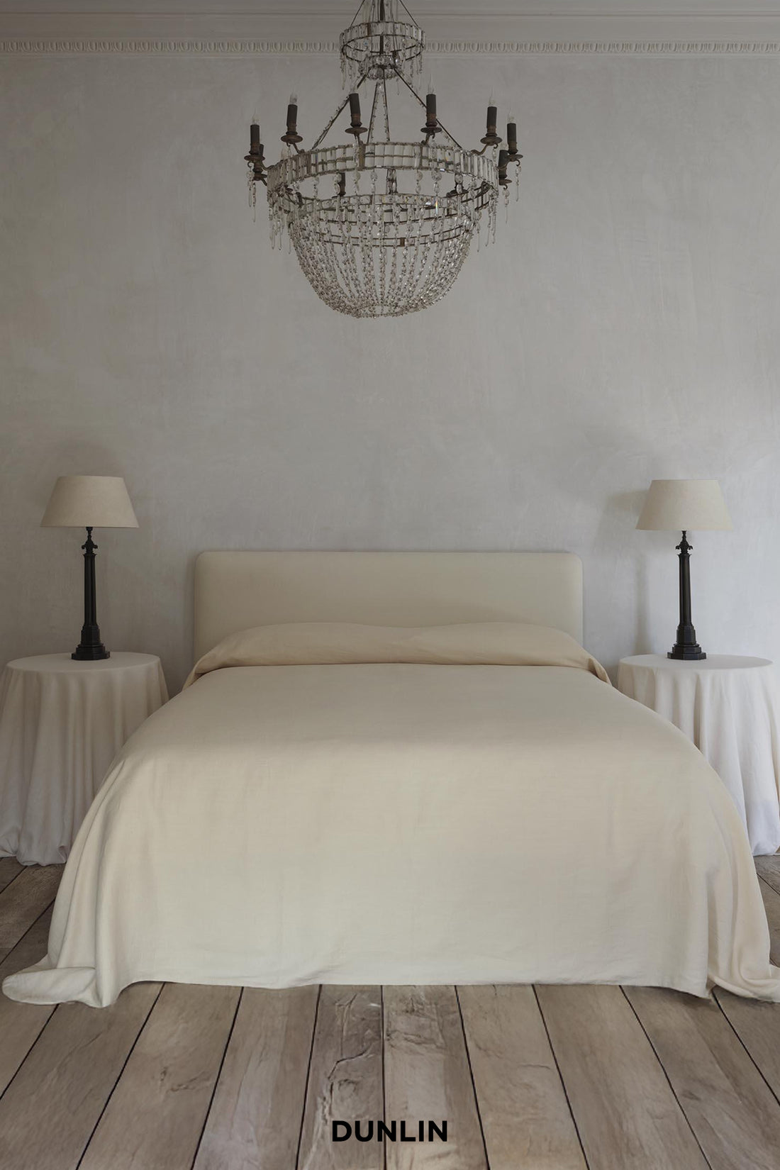 Rose Uniacke Bedspread in Pearl Barley at Dunlin