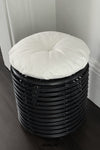 Spun Rattan Stool, by DUNLIN