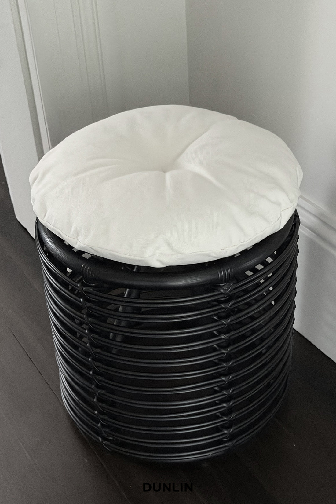 Spun Rattan Stool, by DUNLIN