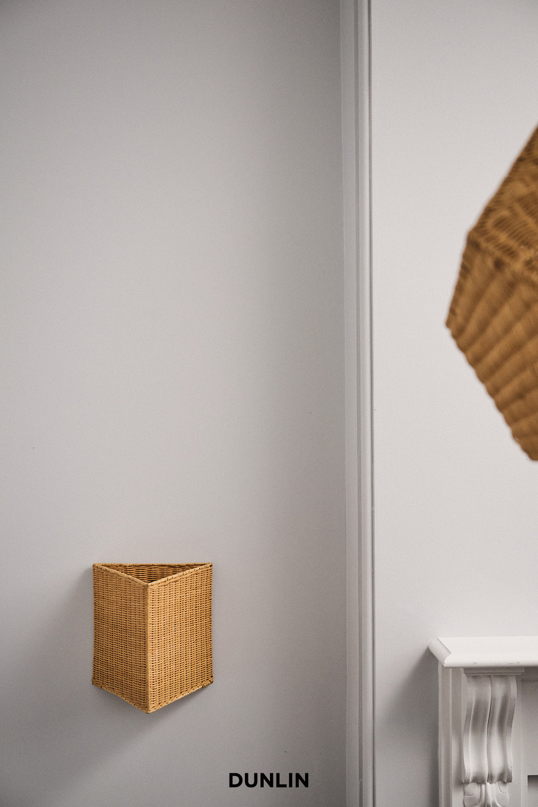 Triangle Rattan Wall Light by DUNLIN