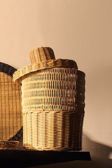 Cowboy Basket with Lid, Small by J'Jute