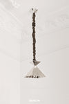 HK14 Pendant Light, Nickel Plated Brass with Scrunch