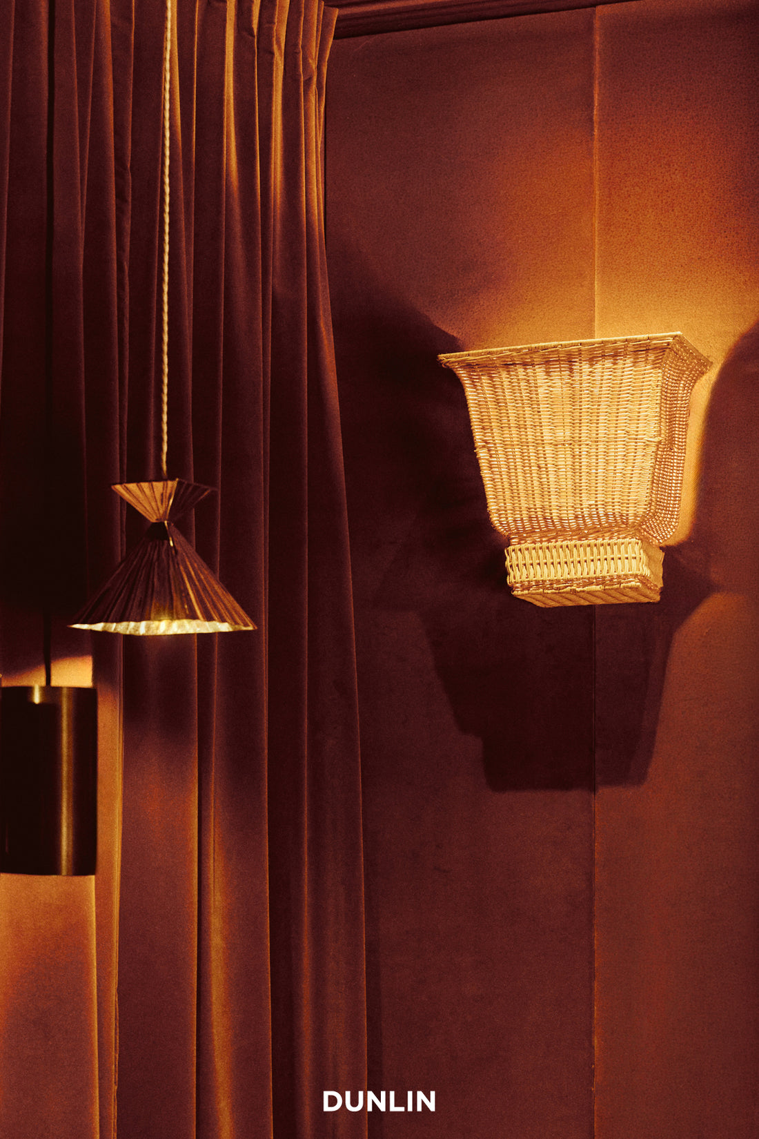DUNLIN Jacques Rattan Sconce