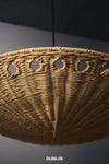 DUNLIN Piero Rattan Ceiling Light, Large