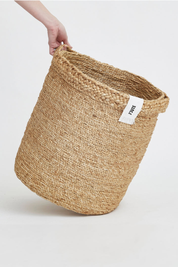 J'Jute Assembly laundry Tall Jute Basket
