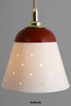 Beata Heuman Coral Pendant Light detail of Bone China at Dunlin