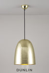 Stanley Hammered Brass Pendant Large
