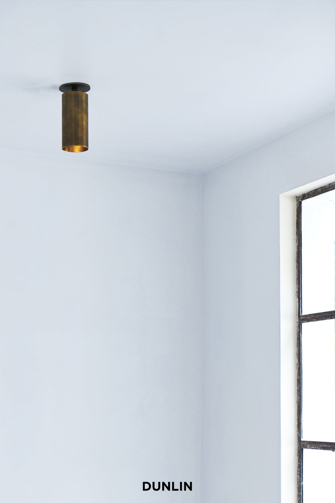Spruce St Spot Light Raw Tarnished Brass by Dunlin