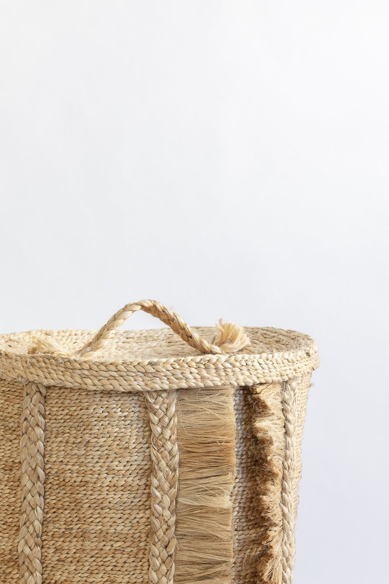 J'Jute Round Jute handled Basket Lid Top